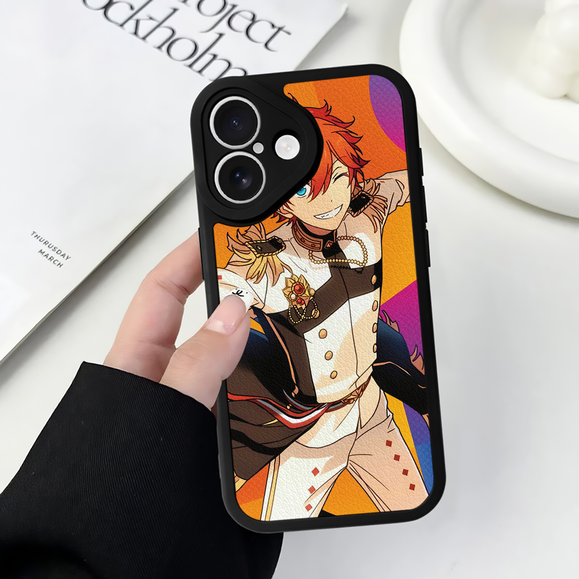 （画像用） あんさんぶるスターズ! Ensemble Stars 【iPhone 16シリーズ対応】シリコンスマホケース（レザー調） 材質：シリコン